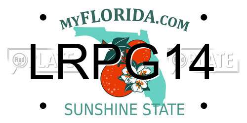 LRPG14 Florida License Plate
