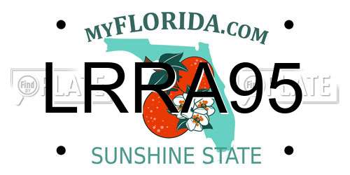 LRRA95 Florida License Plate