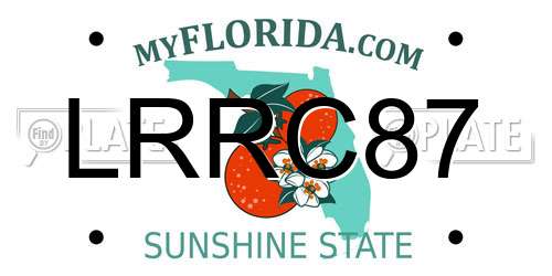LRRC87 Florida License Plate