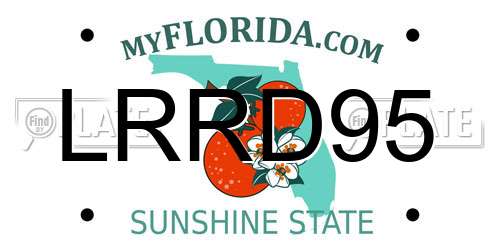 LRRD95 Florida License Plate