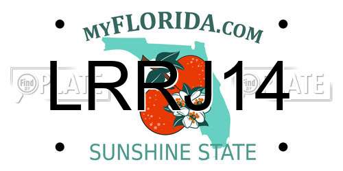 LRRJ14 Florida License Plate
