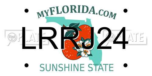 LRRJ24 Florida License Plate