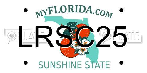 LRSC25 Florida License Plate
