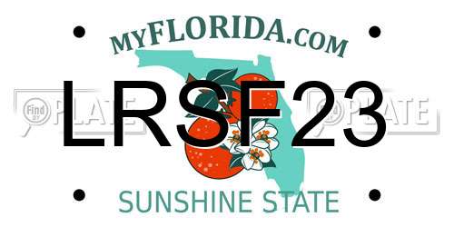 LRSF23 Florida License Plate