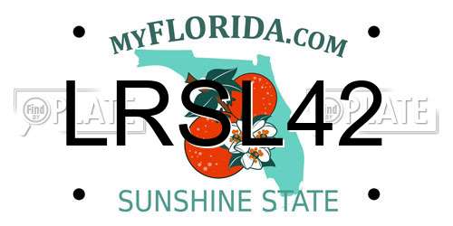 LRSL42 Florida License Plate