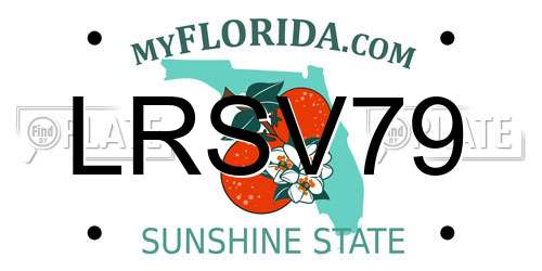 LRSV79 Florida License Plate
