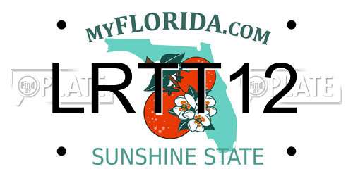 LRTT12 Florida License Plate