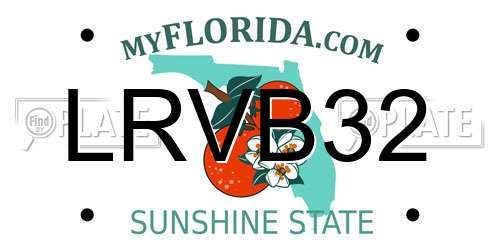 LRVB32 Florida License Plate