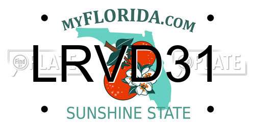 LRVD31 Florida License Plate