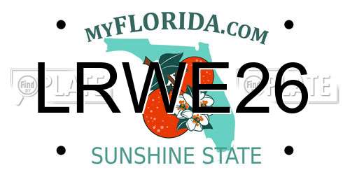 LRWE26 Florida License Plate
