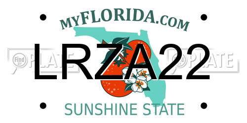 LRZA22 Florida License Plate