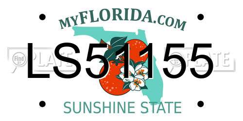 LS51155 Florida License Plate