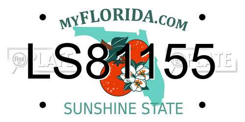 LS81155 Florida License Plate