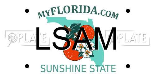 LSAM Florida License Plate