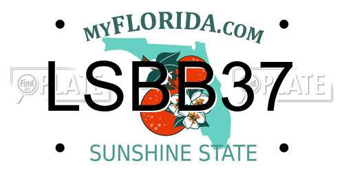 LSBB37 Florida License Plate