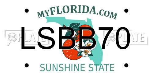 LSBB70 Florida License Plate