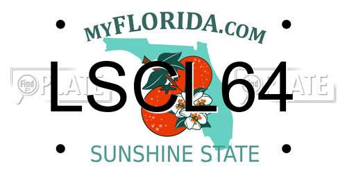 LSCL64 Florida License Plate