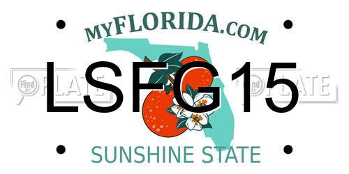 LSFG15 Florida License Plate