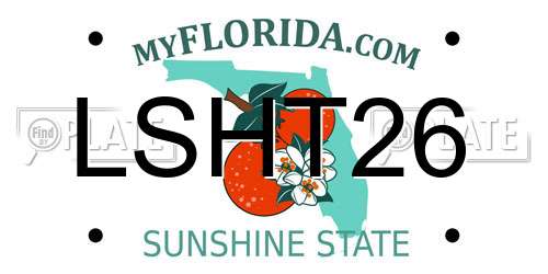 LSHT26 Florida License Plate
