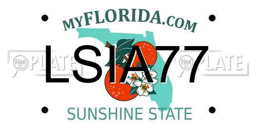 LSIA77 Florida License Plate