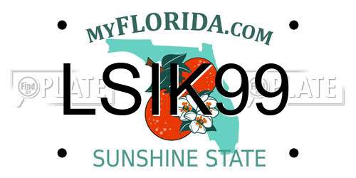 LSIK99 Florida License Plate