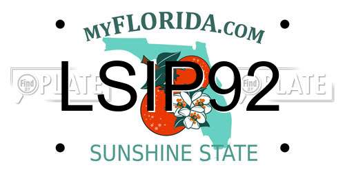 LSIP92 Florida License Plate