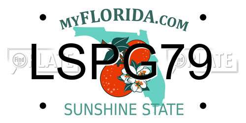 LSPG79 Florida License Plate