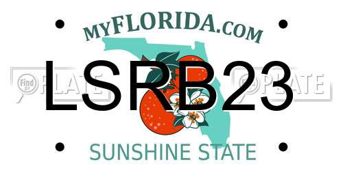 LSRB23 Florida License Plate
