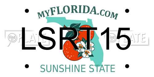 LSRT15 Florida License Plate