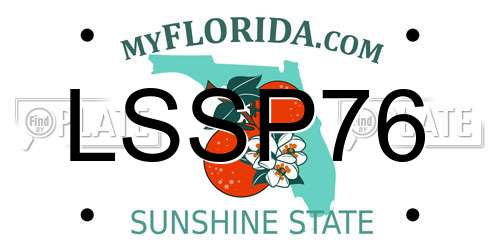 LSSP76 Florida License Plate