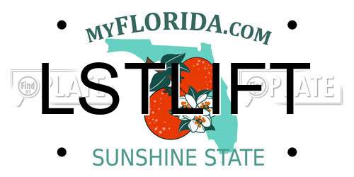 LSTLIFT Florida License Plate