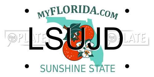 LSUJD Florida License Plate