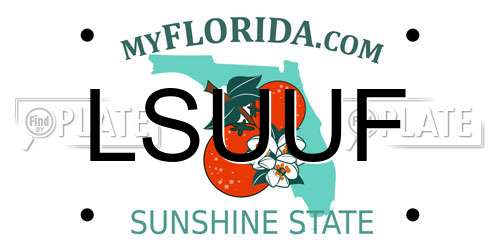 LSUUF Florida License Plate