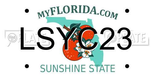 LSYC23 Florida License Plate