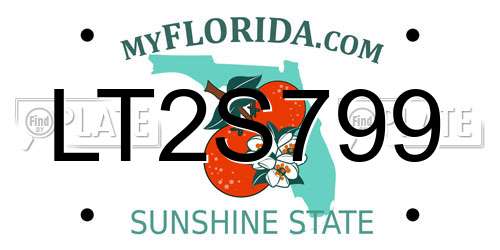 LT2S799 Florida License Plate