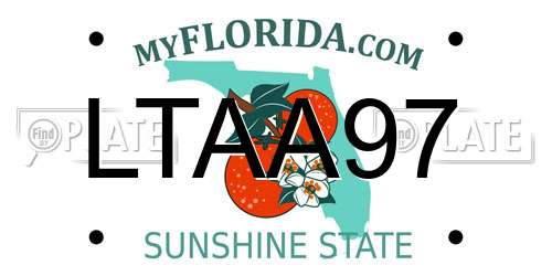 LTAA97 Florida License Plate