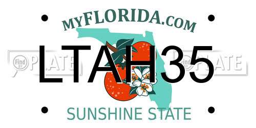 LTAH35 Florida License Plate