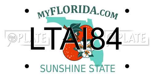 LTAI84 Florida License Plate