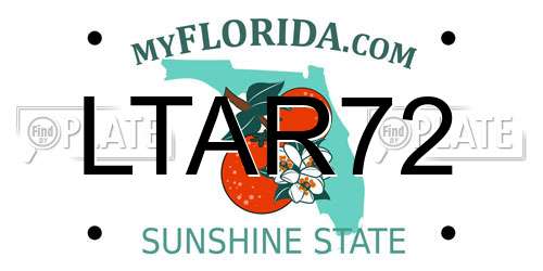 LTAR72 Florida License Plate