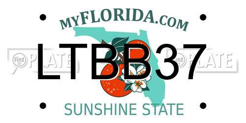 LTBB37 Florida License Plate