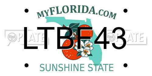 LTBF43 Florida License Plate
