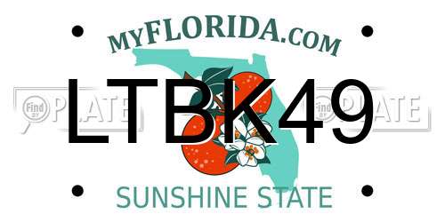 LTBK49 Florida License Plate