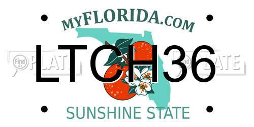 LTCH36 Florida License Plate