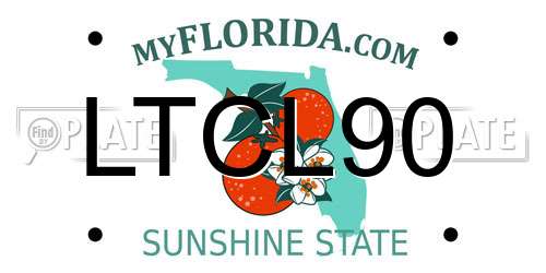 LTCL90 Florida License Plate