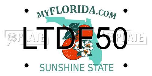 LTDF50 Florida License Plate