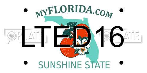LTED16 Florida License Plate