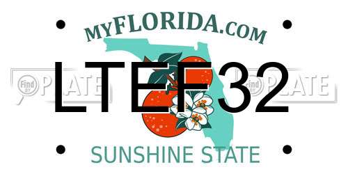 LTEF32 Florida License Plate