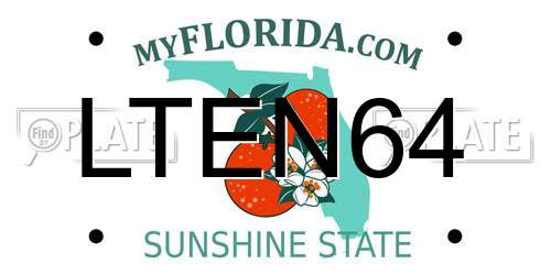 LTEN64 Florida License Plate
