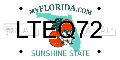 LTEQ72 Florida License Plate