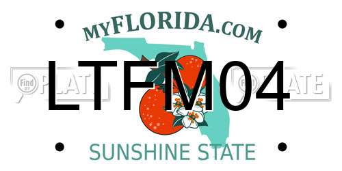 LTFM04 Florida License Plate
